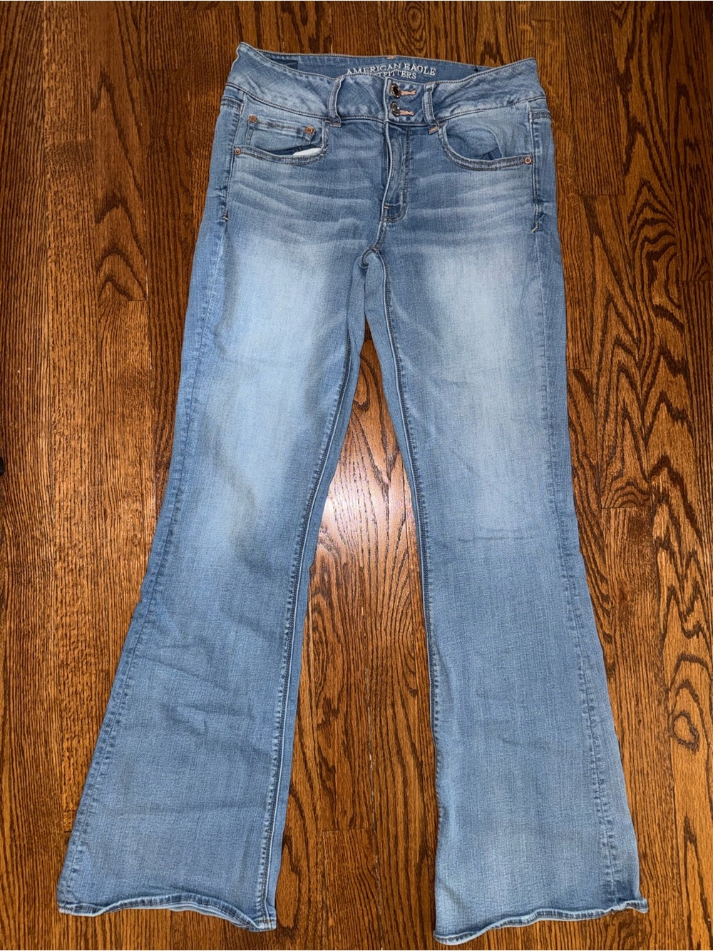 American Eagle Outfitters Light Blue Flare Wide Leg Jeans